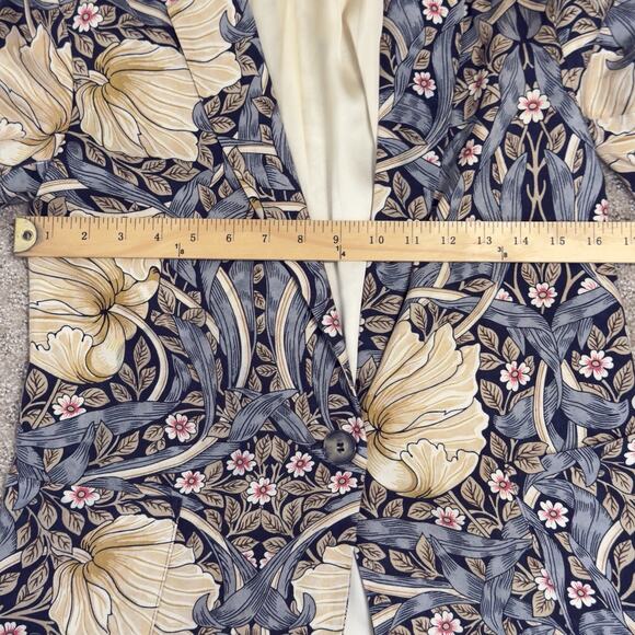 Morris & Co x H&M Sz. 2 Pimpernel Floral Art Nouveau Jacket Blazer - Picture 9 of 15